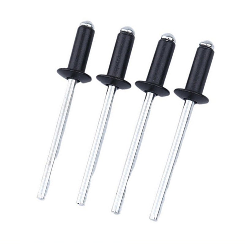 Maozaa 100 PCS 1/8"" x 1/2"" Aluminum Blind Rivets, 3.2 x 12mm Pop Rivets, Black - Image 1